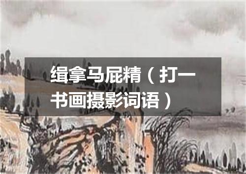 缉拿马屁精（打一书画摄影词语）