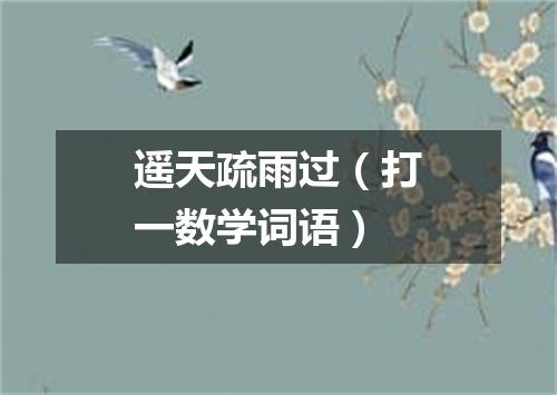 遥天疏雨过（打一数学词语）
