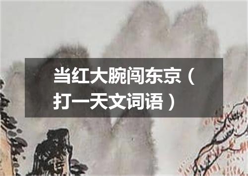 当红大腕闯东京（打一天文词语）